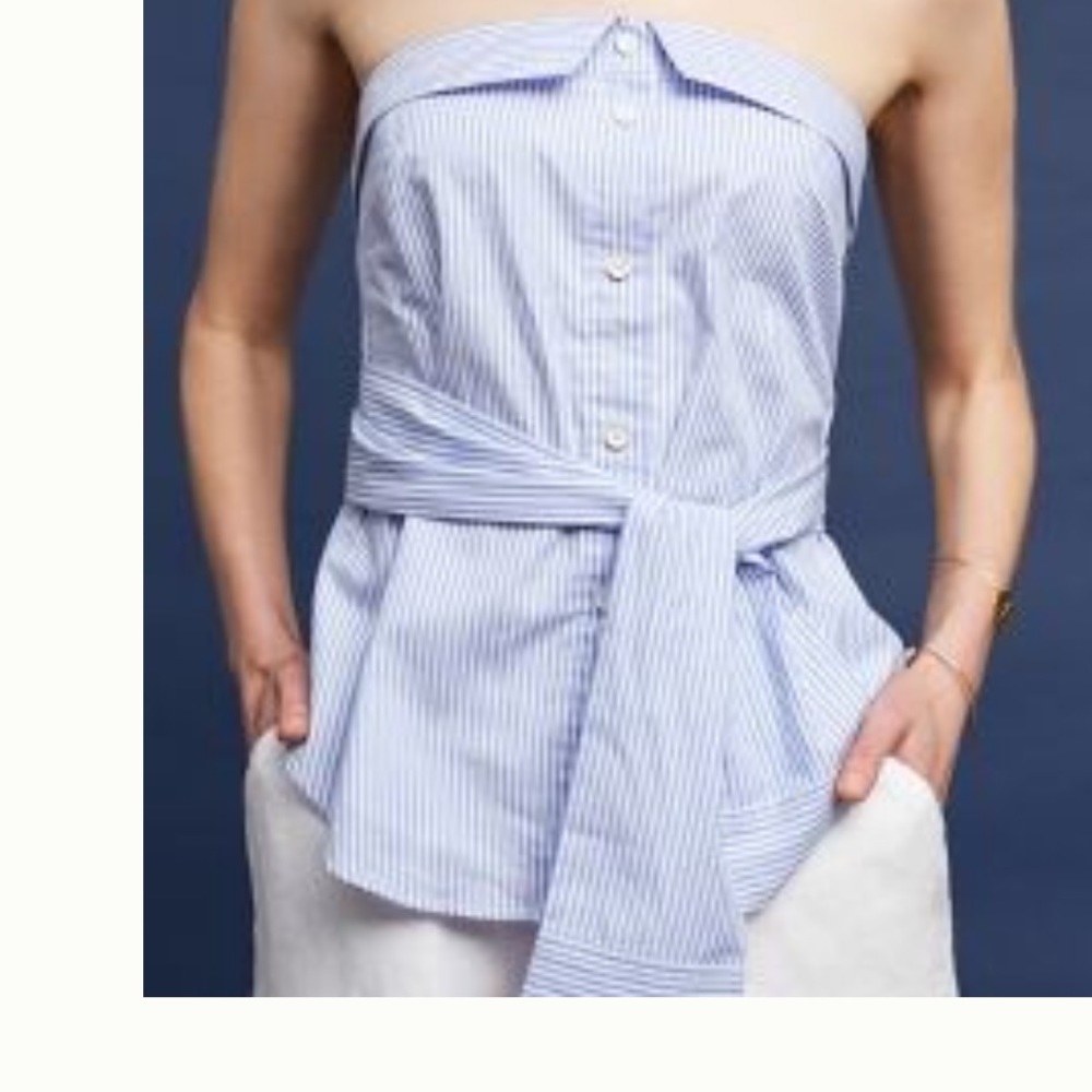 Anthropologie Strapless blouse